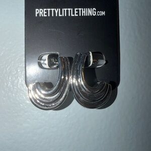 PrettyLittleThing Chunky Silver Hoop Earrings